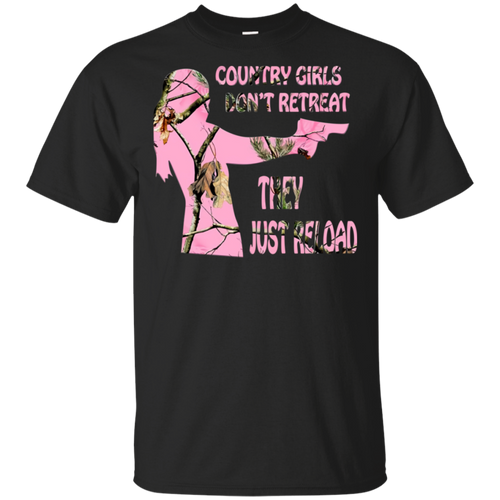 Country Girls Don_t Retreat They Just Reload Black T-Shirt Men