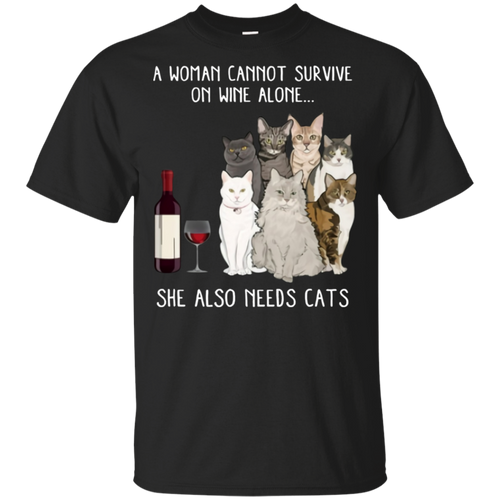 a woman cannot  survive - Copy Black T-Shirt Men
