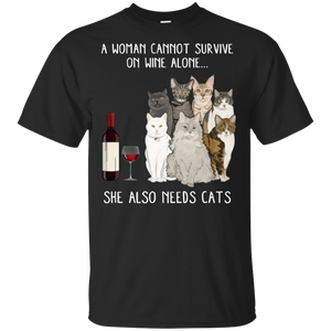 a woman cannot  survive - Copy Black T-Shirt Men