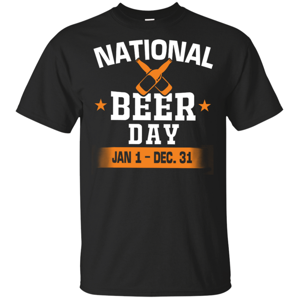 National Beer Day Jan 1 - Dec 31 Black T-Shirt Men