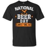 National Beer Day Jan 1 - Dec 31 Black T-Shirt Men