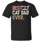 Best Cat Dad Ever Black T-Shirt Men