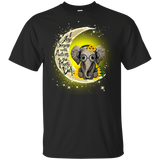 Elephant I Love Someone With Autism To The Moon Black T-Shirt Men